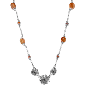 Collana Girasoli con Corniola